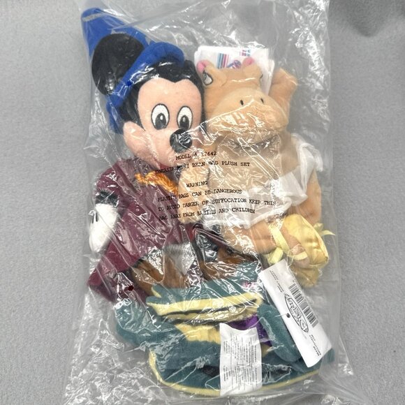 Disney Other - Fantasia Sorcerer Mickey Hippo Aligator Disney Store Bean Bag Toy Set of 3